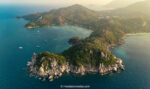Koh Tao Panoramic drone photo of the entire island